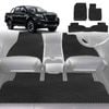 6D Diamond Car Floor Mats for Nissan Navara Dual Cab 2015-Current-Full Set-Black-Outback GT
