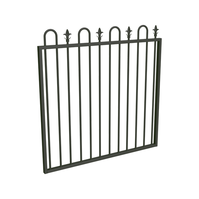 ProtectorAl 800 - 1200 x 1200mm Woodland Grey Aluminium Loop And Spear Pool Gate