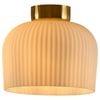 Brilliant 20cm Brass And Matt Ribbed Glass Piazza Batten Fix Shade