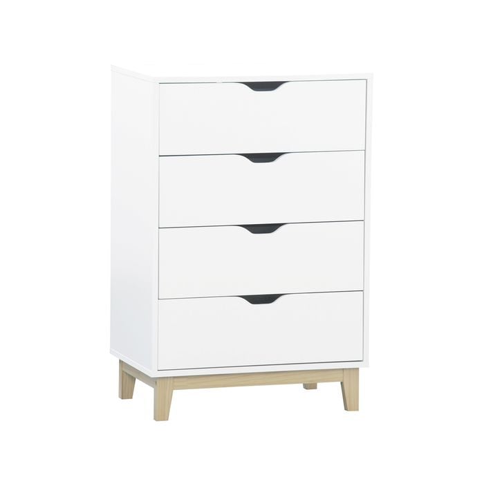 Alma Scandi 4 Drawer Chest White