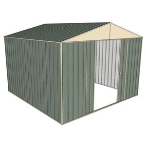 Build-a-Shed 3.0 x 3.0 x 2.3m Double Sliding Door Shed - Green