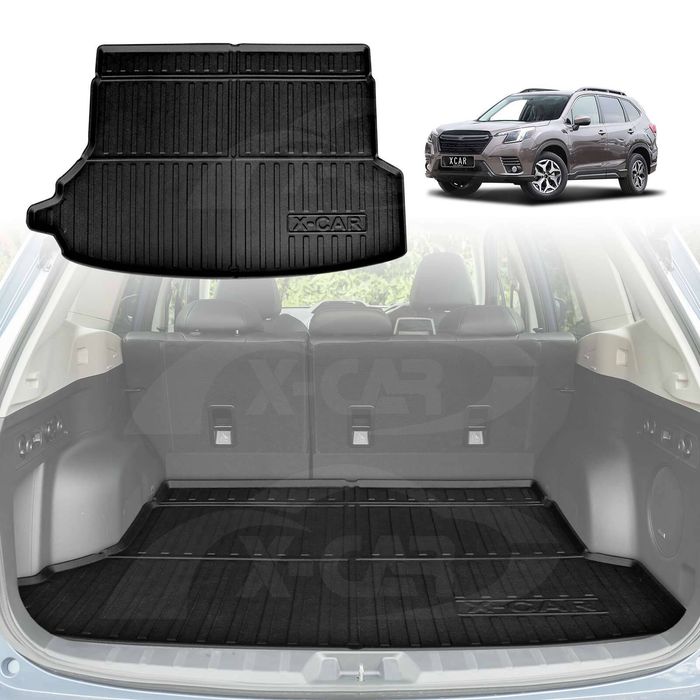Boot Liner For Subaru Forester 5th Gen 2018-2025 With Subwoofer All Weather Heavy Duty Cargo Trunk Cover Mat Luggage Tray