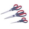 3pc Avanti Dura Edge Stainless Steel Kitchen/Craft/Paper/Universal  Scissors Red
