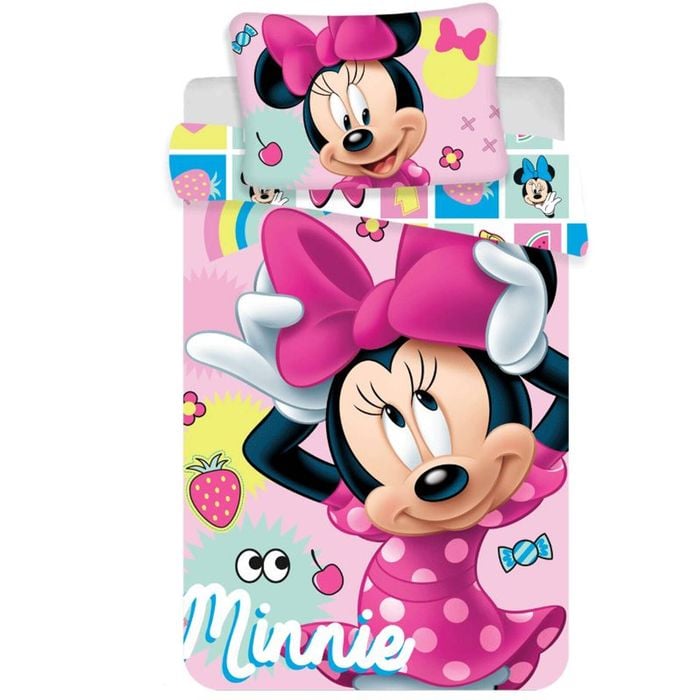 Disney Minnie Mouse Bow Cotton Quilt Cover Set - Toddler Bed Size