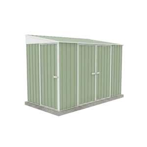 Absco Sheds 1.52 x 3.0 x 2.06m Pale Eucalypt Narrow Triple Door Garden Shed