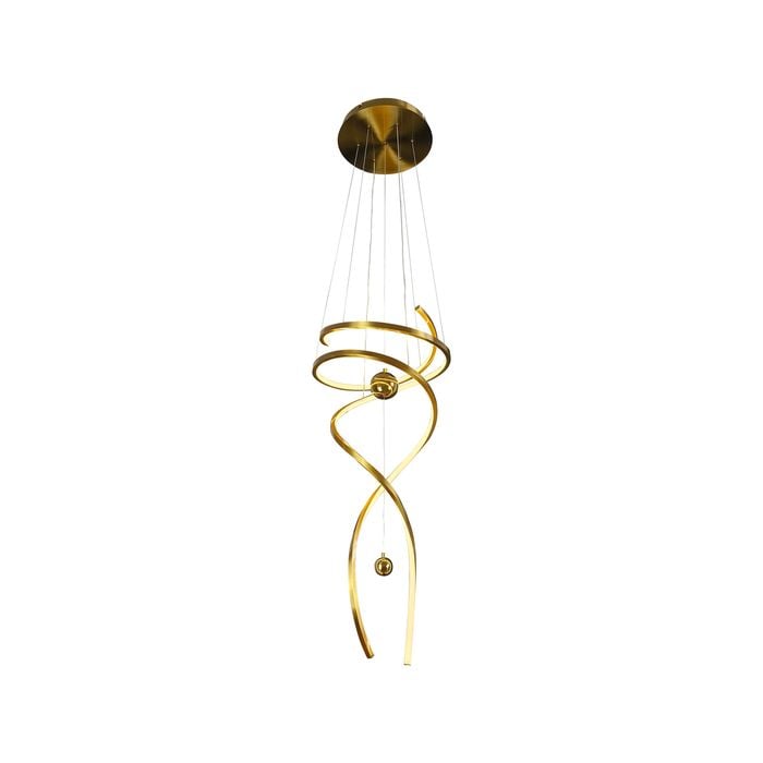 Metal Swirl Small Pendant Light - Delessi Galassia  - Gold