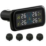 Elinz Car Auto Wireless Digital TPMS Tire Tyre Pressure Monitoring System Waterproof Sensors