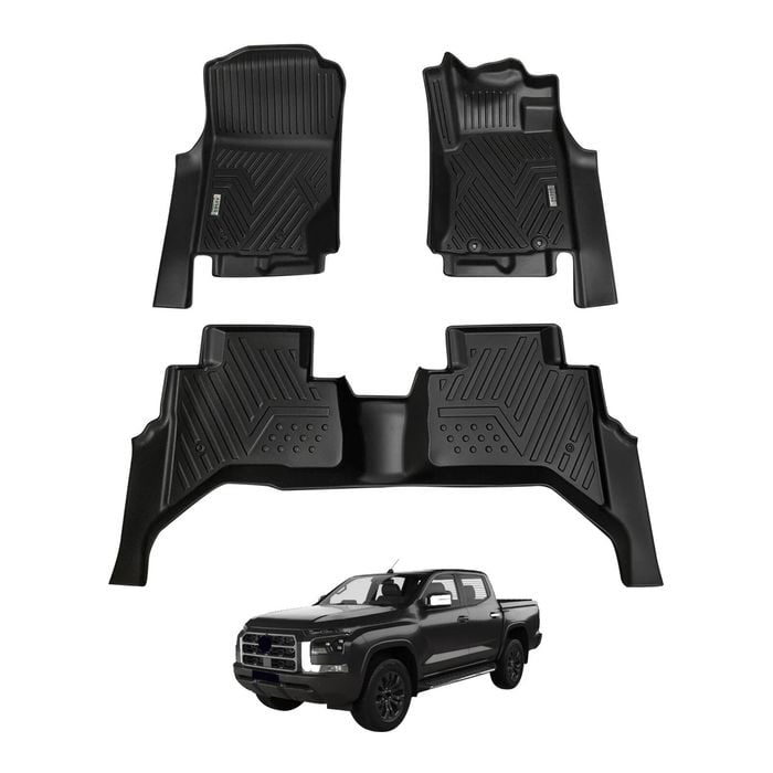 AUSGO Car Floor Mats for Mitsubishi Triton MV Next-Gen Dual Cab 2024-Onwards All-Weather Floor Liners