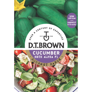 D.T. Brown Gourmet Beth Alpha F1 Cucumber Seeds