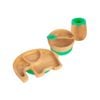 Tiny Dining 4pc Elephant Bamboo Suction Baby Feeding Set