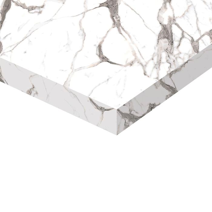 Kaboodle 20 x 300 - 600mm Single Calcutta Gloss Square Edge Benchtop