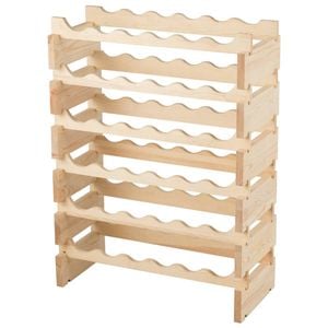 Costway 6-tier Modular Wine Rack Pine Wood