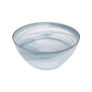 Ismay Round 5L Salad Glass XL Bowl Serving Dish - Blue