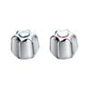 Shaw & Mason Chrome PVC Star Style Handles - Pair