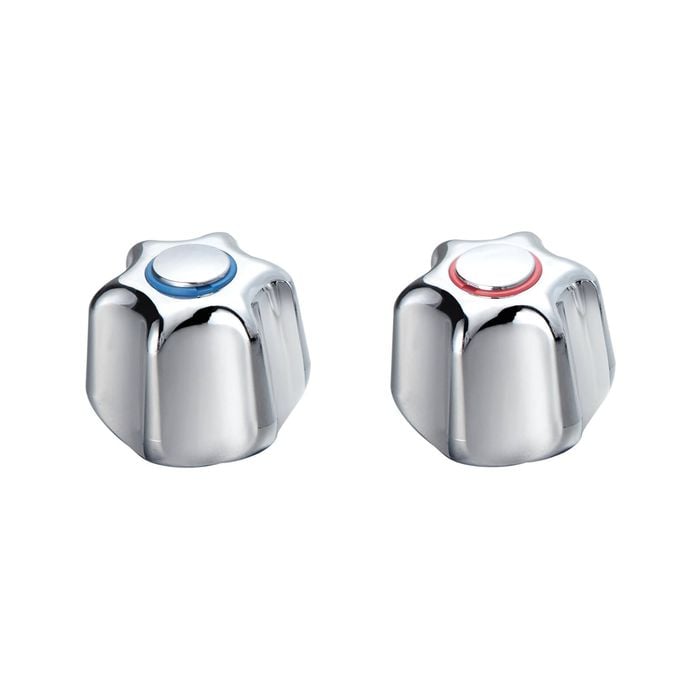 Shaw & Mason Chrome PVC Star Style Handles - Pair
