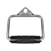 Commercial Gym Close-End D Stirrup Handle with Rubber Hand Grip Cable Attachment - Single Handle