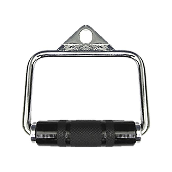 Commercial Gym Close-End D Stirrup Handle with Rubber Hand Grip Cable Attachment - Single Handle