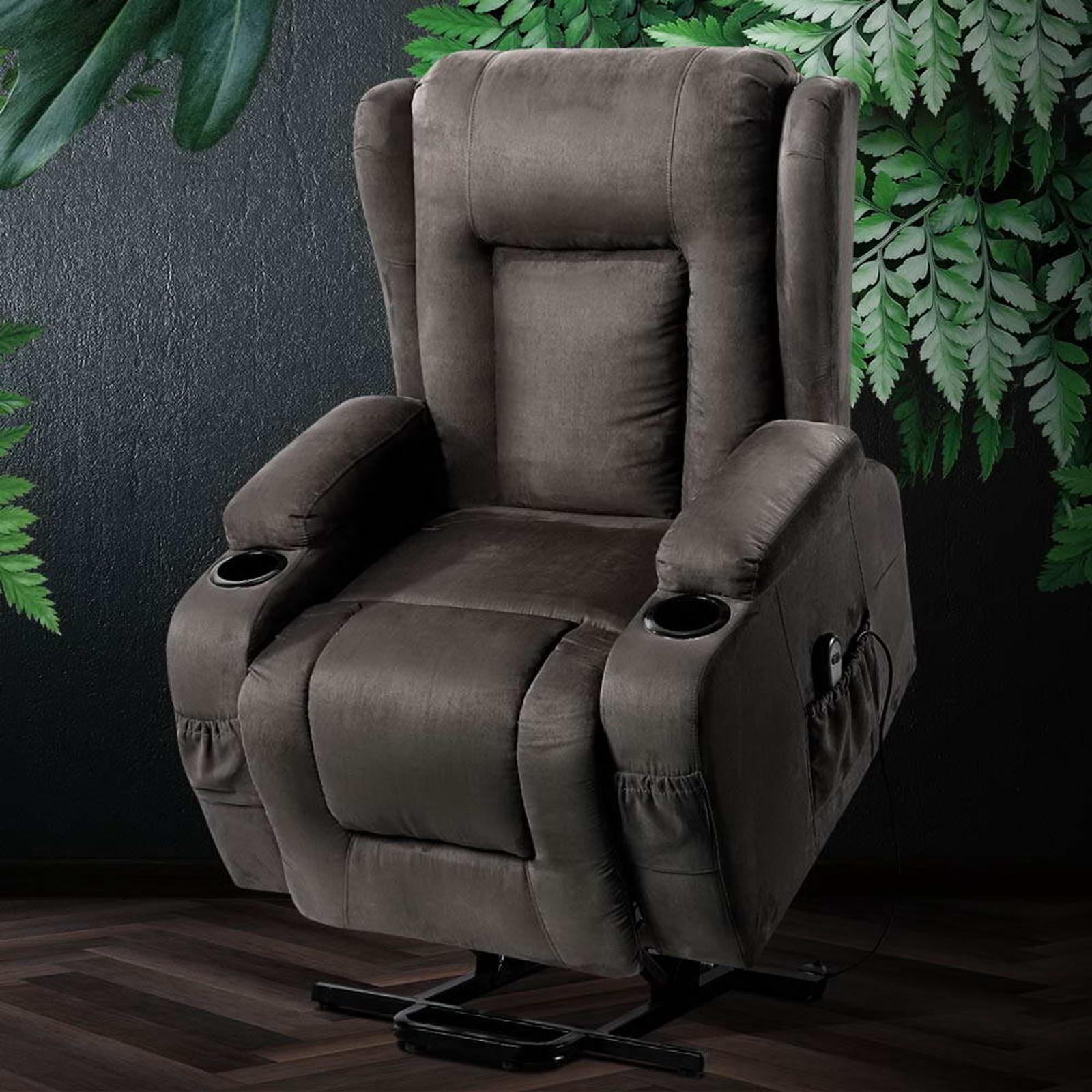 Artiss Massage Chair Recliner Lounge Electric Velvet Bunnings Australia