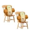 Soga 2x 58cm Smiley Toast Bread Cushion Plush Car Seat Pillow Home Decor