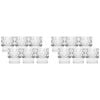 12pc Ecology Dante Glass Tumblers Set Drinking Cup 300ml - Clear