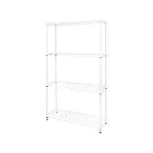 Pinnacle 1800 x 900 x 300mm White 4 Tier Adjustable Shelving Unit