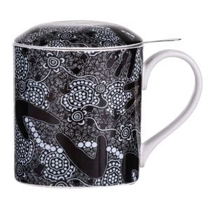 Ashdene New Bone China 380ml Maintaining Our Culture Infuser - Black
