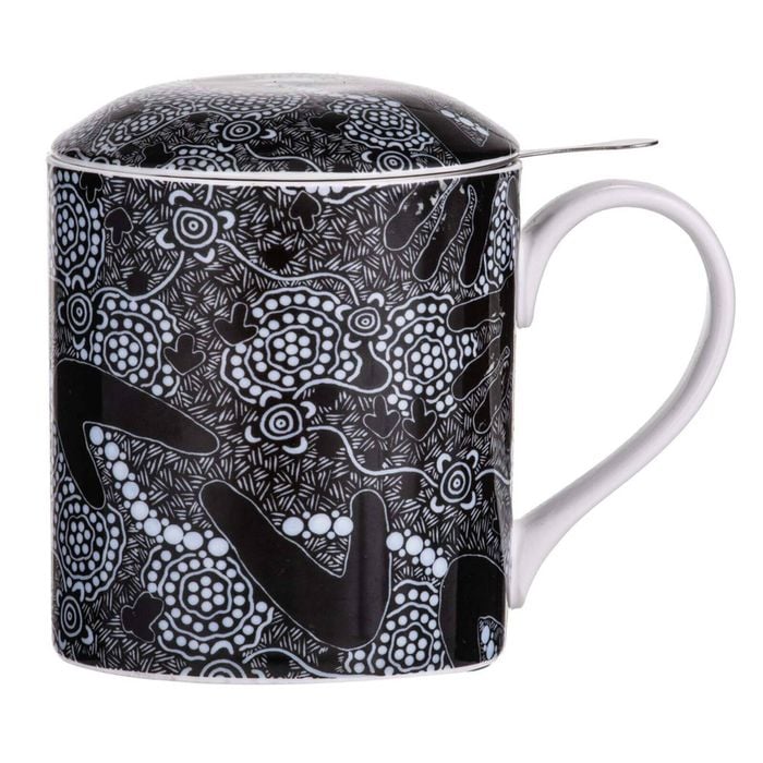 Ashdene New Bone China 380ml Maintaining Our Culture Infuser - Black