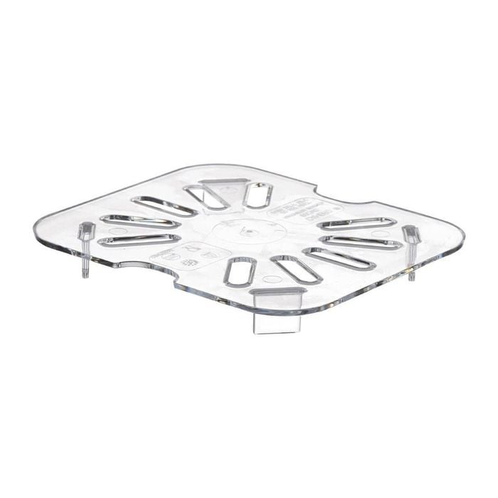 Cambro Gastronorm Drain Shelf Polycarbonate Clear 1/6 Commercial Kitchen Food Storage