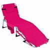 Costway Folding Tanning Chair Face Arm Hole Aluminum Beach Sunbath Chaise