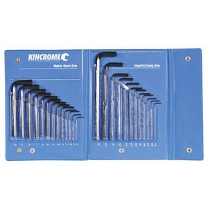 Kincrome 25 Piece Metric and Imperial Hex Key Wrench Set