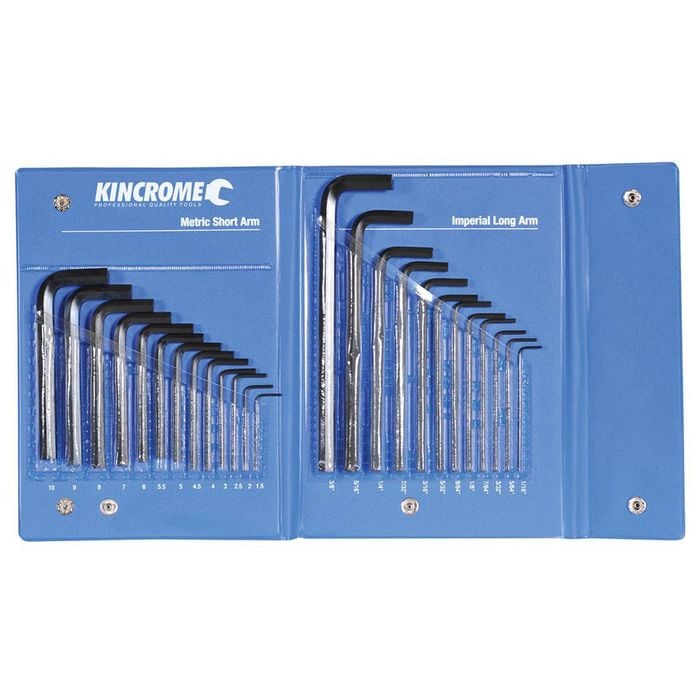Kincrome 25 Piece Metric and Imperial Hex Key Wrench Set