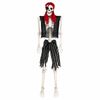 Yezi Halloween Skeleton 166cm Life Size Pirate Decor Poseable PE White