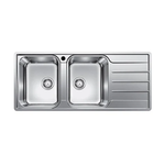 BLANCO LEMIS 8 S-IF - Left Hand Double Bowl Sink 