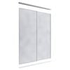 Lugna 2400 x 1201-1800mm Clear Anodised Mirror Wardrobe Double Sliding Doors