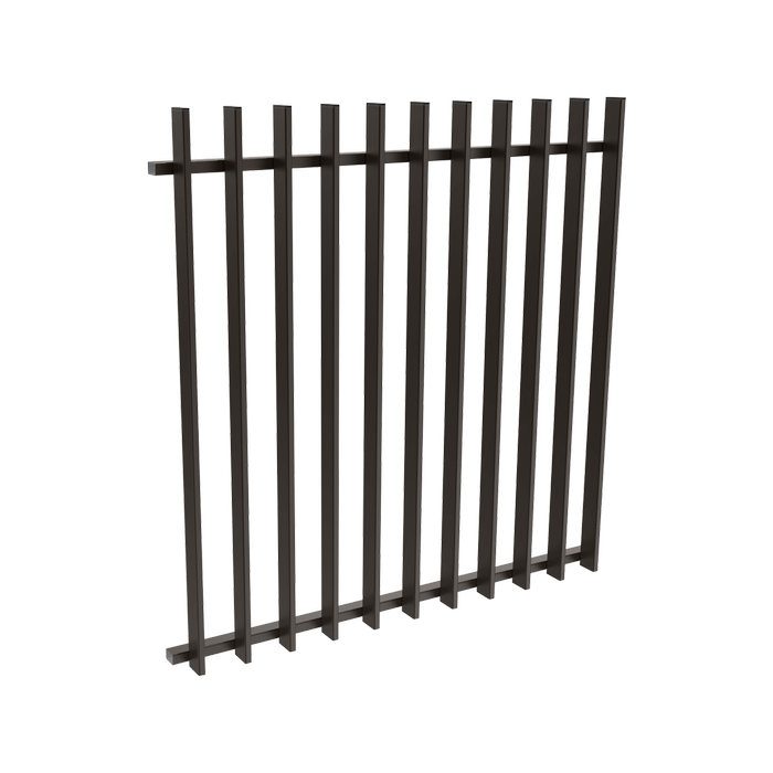ProtectorAl 350mm - 1200W x 1200H Black Aluminium Radiator Pool Fence Panel