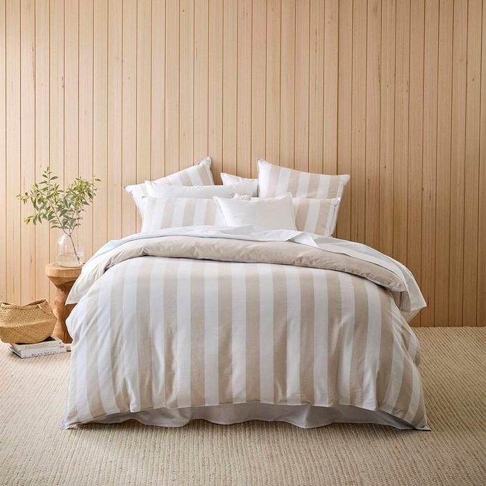 Myhouse Cotton Linen Quilt Cover Set - Natural - Double