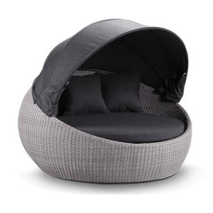 Outdoor Newport Round Wicker Daybed With Canopy - Kimberly