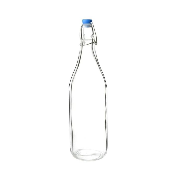 Olympia Flip Top Water Bottles Glass Swing Top 1ltr Pack Of 6