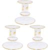 3PK LVD Candle Holder La Fiesta Decorative Lounge/Shelf Home Decor 7.5cm Clear
