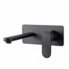 Mondella WELS 4 Star, 7.5L/Min Matt Black Rumba Wall Basin Mixer - Suitable for Unequal/Mains Pressure