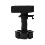 Hafele 100mm Black Adjustable Screw On Leg Set - 4 Pack