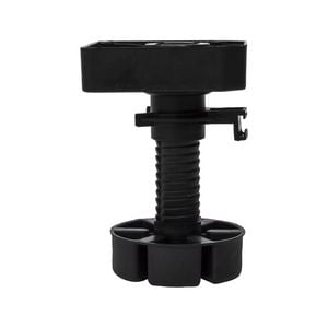 Hafele 100mm Black Adjustable Screw On Leg Set - 4 Pack