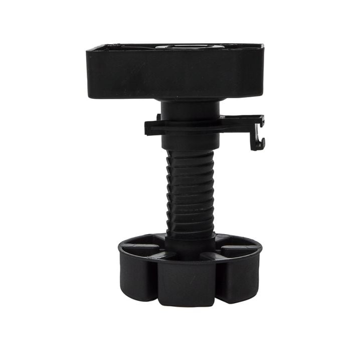 Hafele 100mm Black Adjustable Screw On Leg Set - 4 Pack