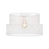 Brilliant 35cm White Tier Laser Cut Metal Batten Fix Shade