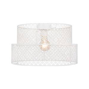 Brilliant 35cm White Tier Laser Cut Metal Batten Fix Shade