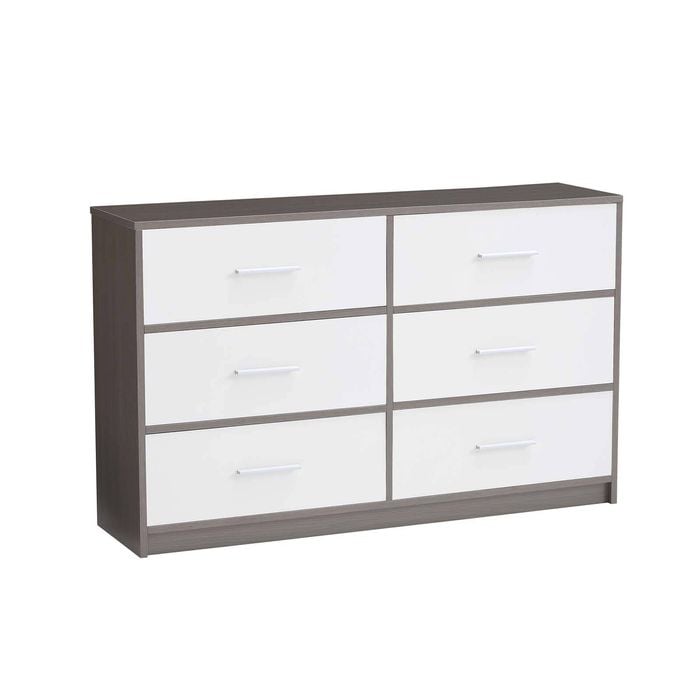 Bellos Living 6 Drawer Chest in White