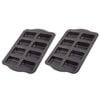 2PK Daily Bake Professional 8-Cup Mini Loaf Pan Non-Stick - Black