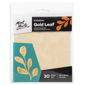 Mont Marte 14 x 14cm Imitation Gold Leaf - Pack of 30