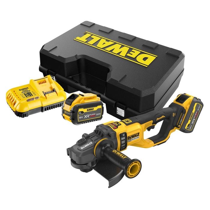 DeWALT 54V 230mm (9") Cordless Angle Grinder 9.0Ah Kit DCG460X2-XE