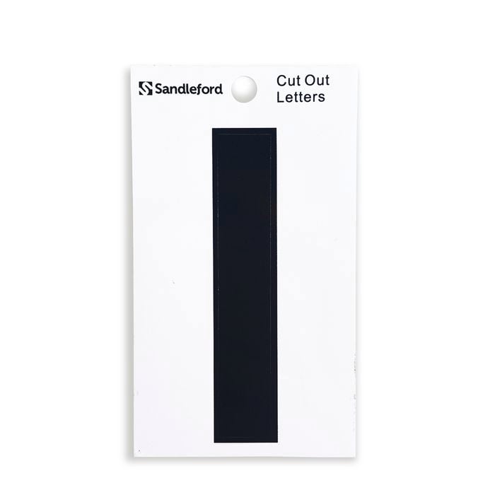 Sandleford 85mm Black Cut Out Self Adhesive House Letter I